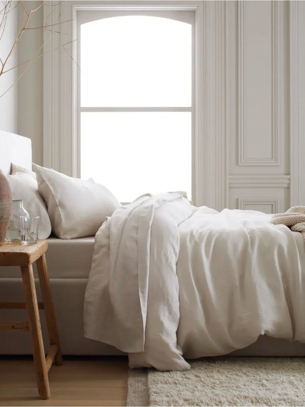 NEW Quince European Linen Duvet Cover, King/Cal King (Sand)